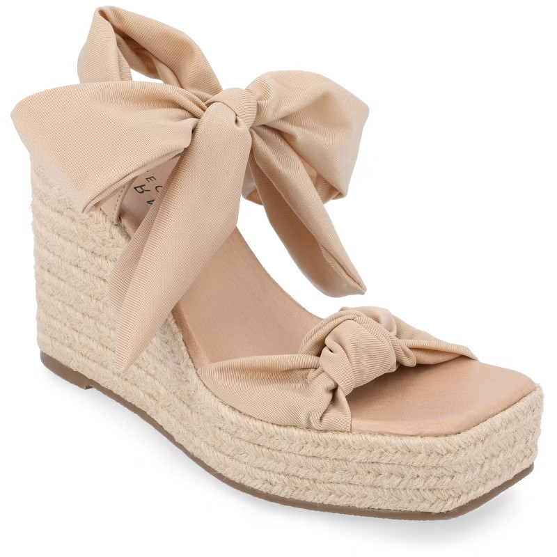 Journee Collection Womens Surria Tru Comfort Foam Espadrille Platform Wedge Sandals | Target
