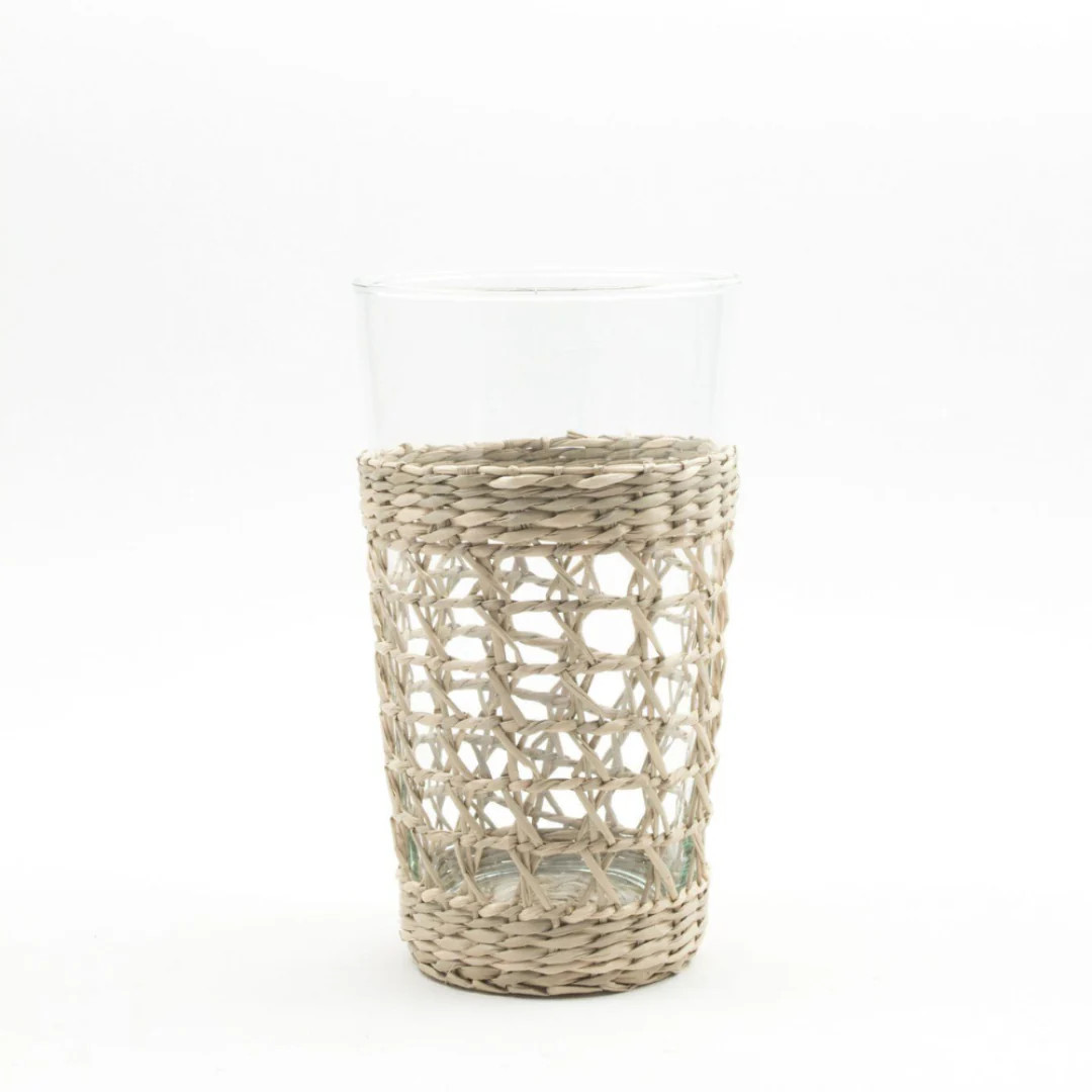 SEAGRASS WRAPPED HIGHBALL (Set of 4) | Cooper at Home