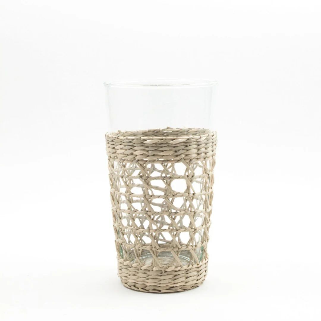 SEAGRASS WRAPPED HIGHBALL (Set of 4) | Cooper at Home