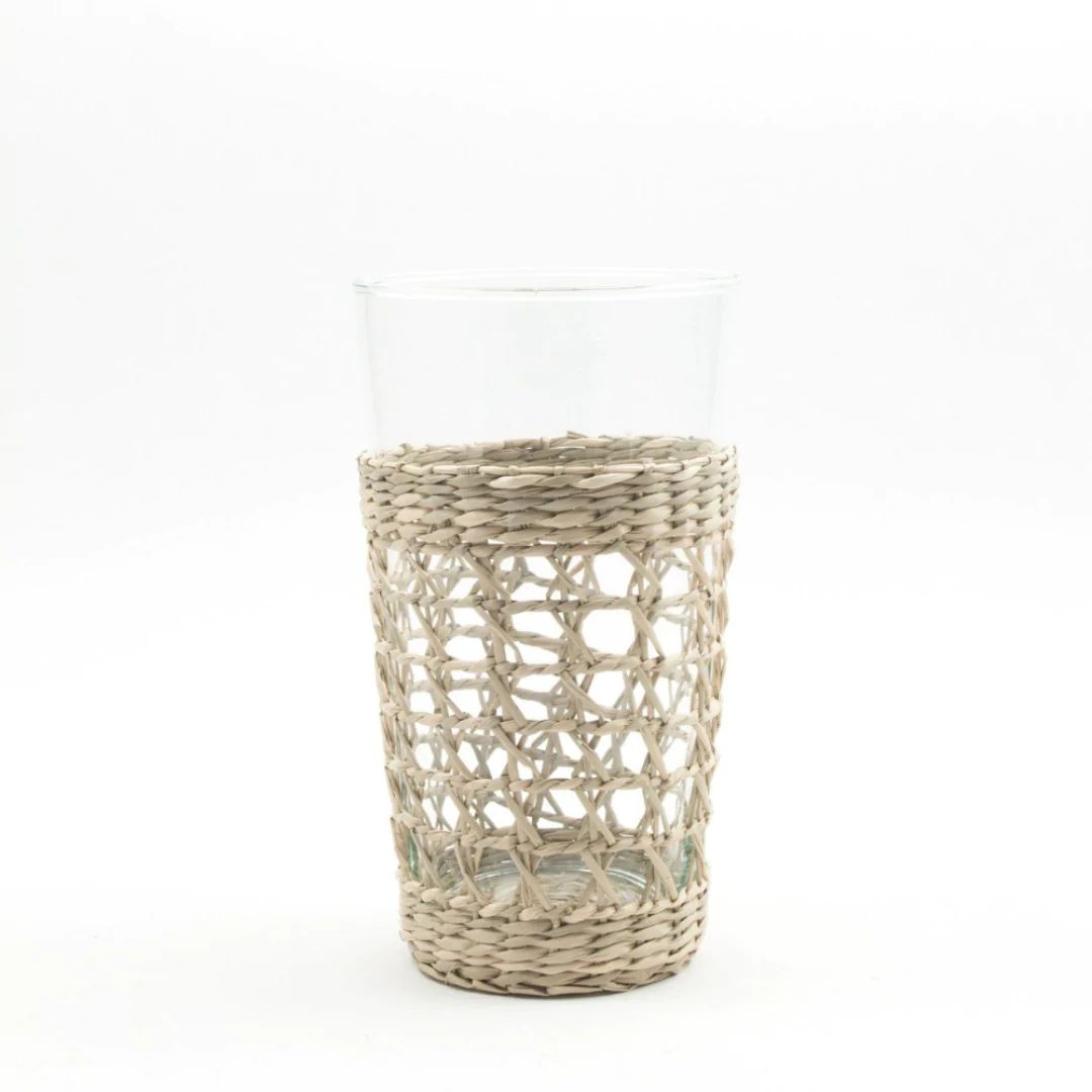 SEAGRASS WRAPPED HIGHBALL (Set of 4) | Cooper at Home