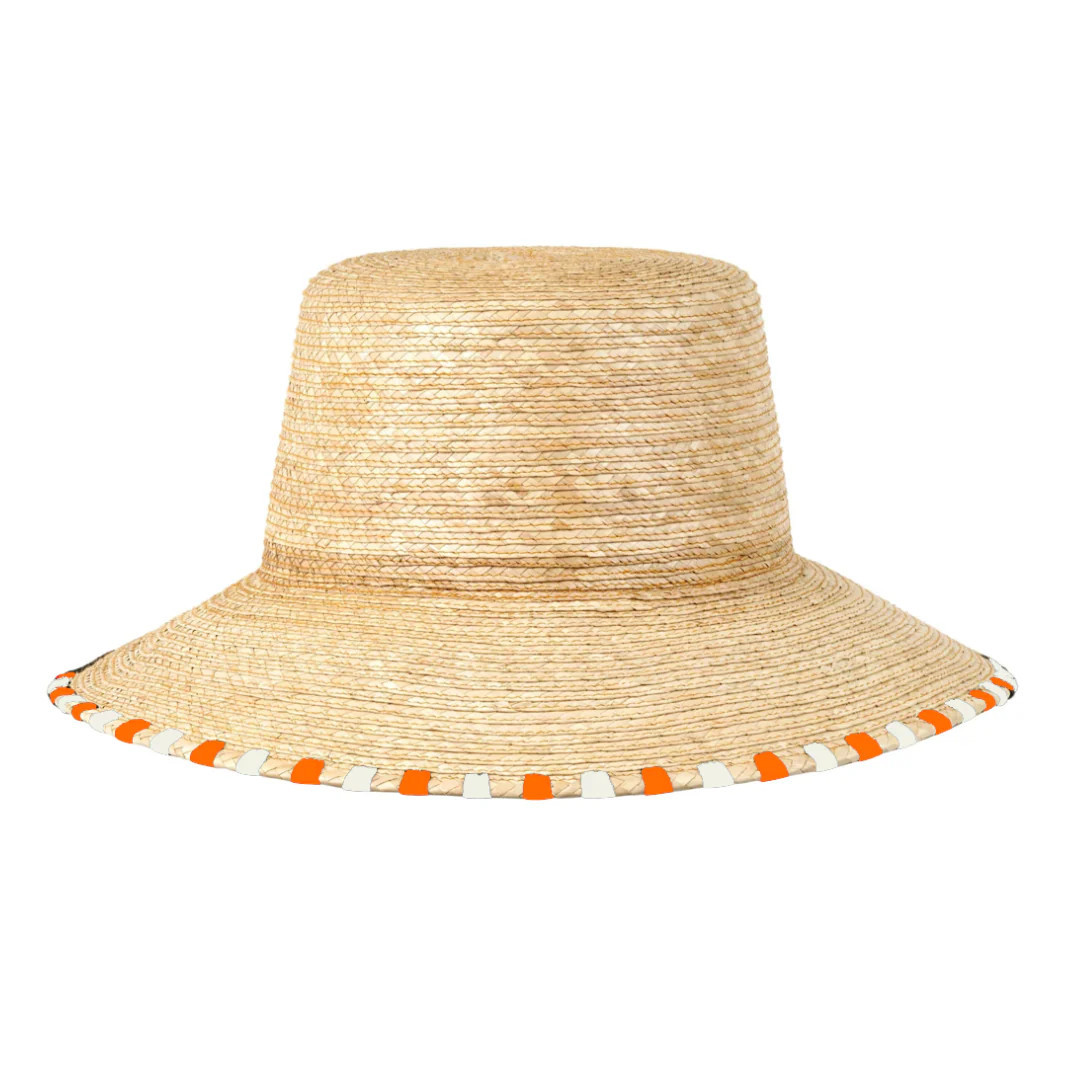 Bright Orange and White Bucket Hat | Sunshine Tienda