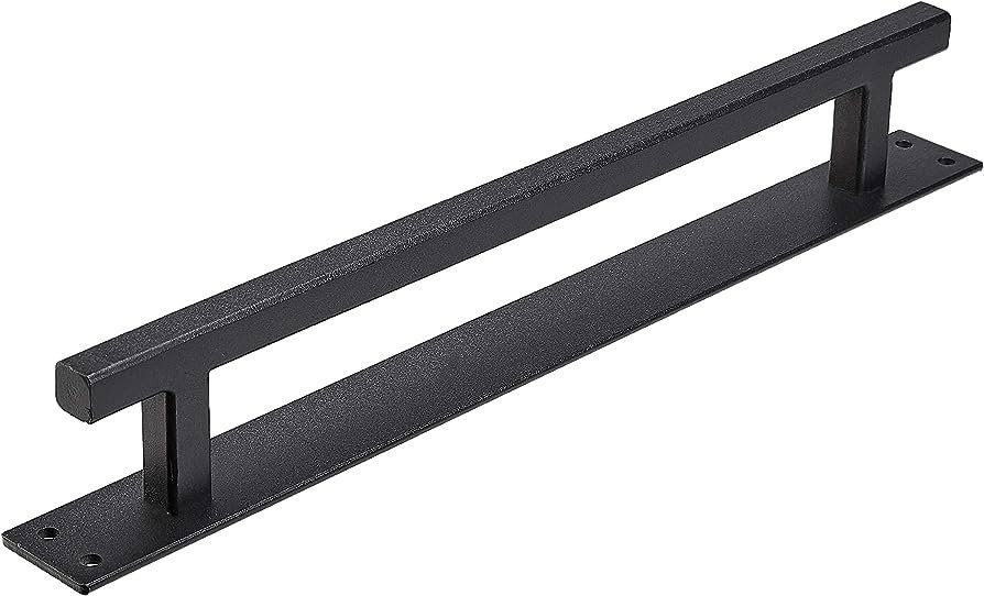 Amazon Basics Barn Door Handle Pull Set - Straight Rustic, Black | Amazon (US)