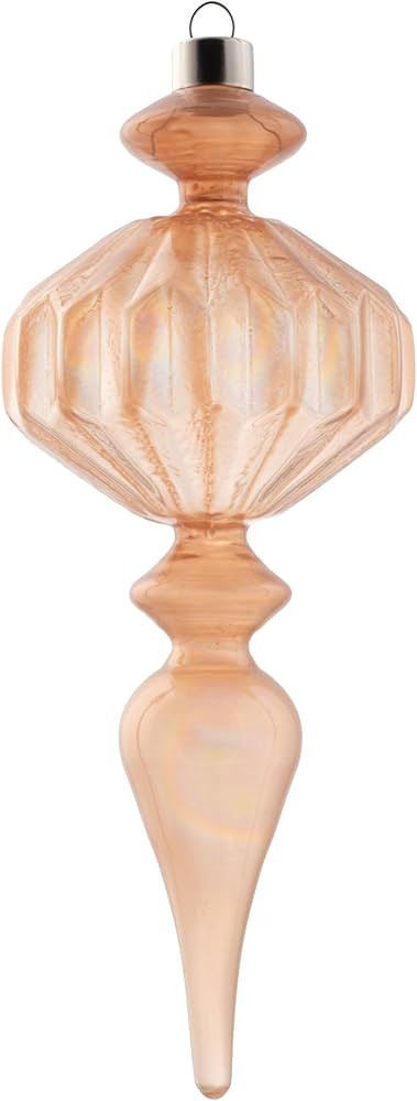 Karma, Christmas Hanging Ornament, Faceted Finial Glass Ornament Champagne | Amazon (US)
