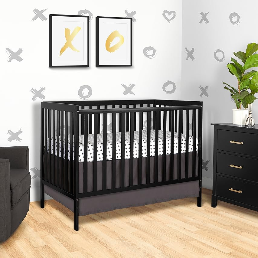 Dream On Me Synergy 5-in-1 Convertible, Crib, Black | Amazon (US)