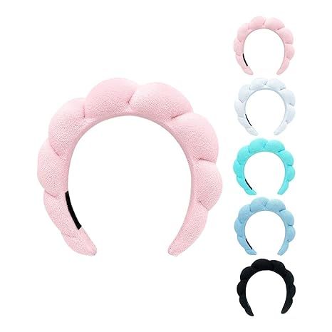 MIYASANG Spa Headband, Sponge Terry Cloth Headband, Cute Hair Band for Women Shower, Suitable for... | Amazon (US)