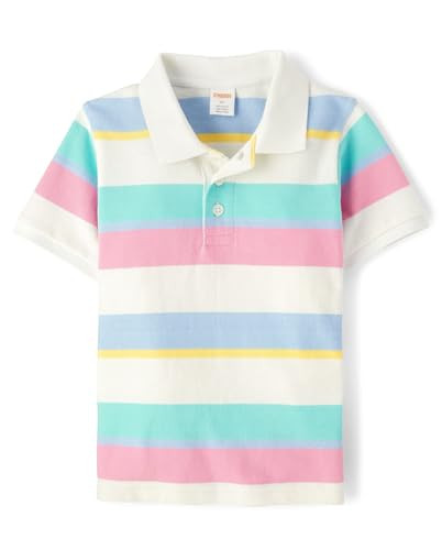 Gymboree,Boys,and Toddler Short Sleeve Polo Shirt,Easter Striped,10 | Amazon (US)