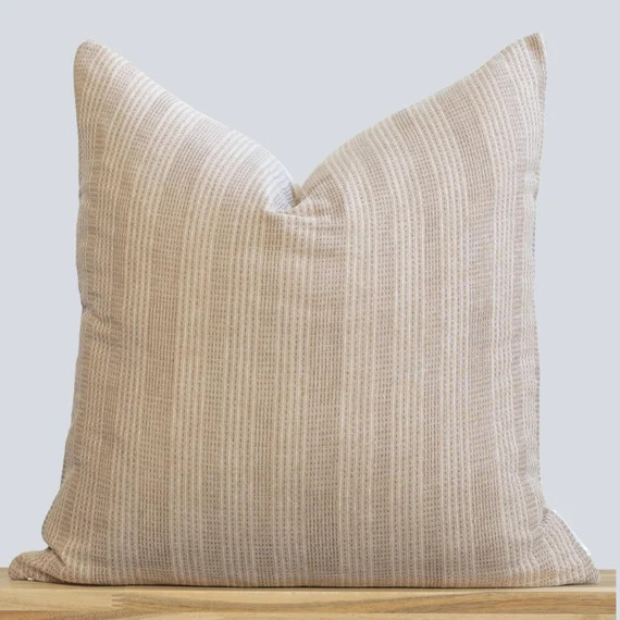 Ollie Pillow Cover  Hmong Textile  Light Brown Pillow Cover | Etsy | Etsy (US)