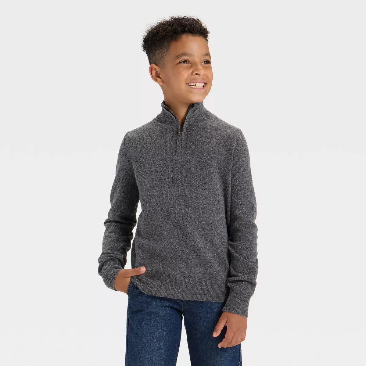 Boys' Quarter Zip Pullover Sweater - Cat & Jack™ | Target