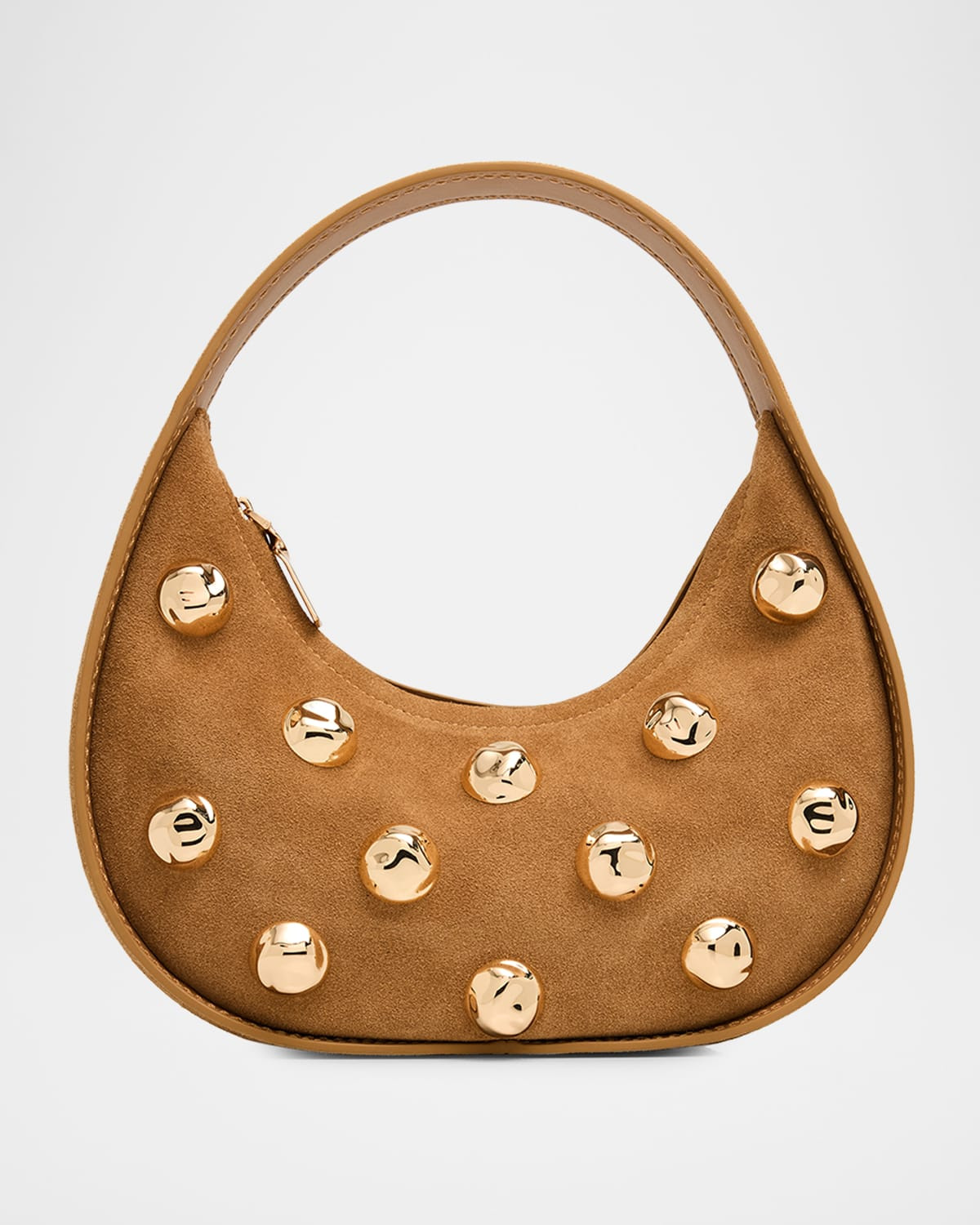 Finn Studded Suede Shoulder Bag | Neiman Marcus