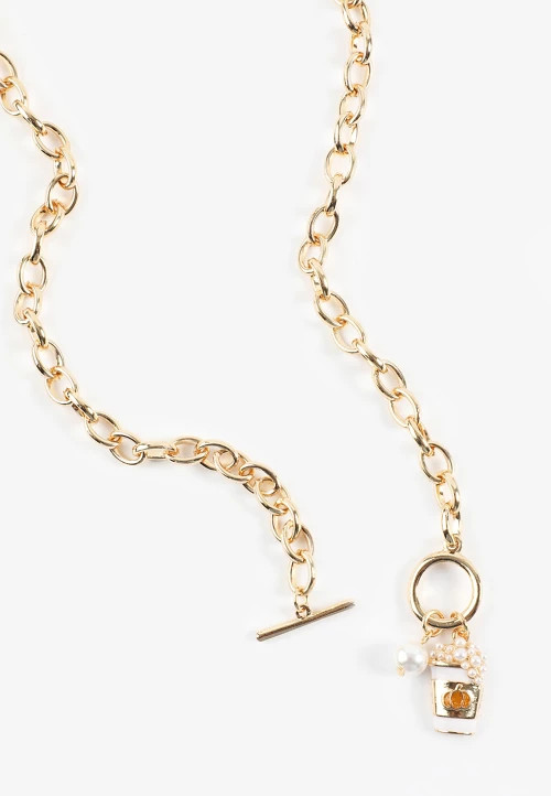 Pumpkin Latte Charm Toggle Necklace | maurices | Maurices