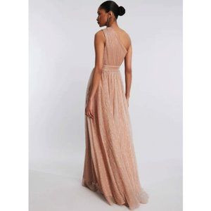 NWT BCBG MAXAZRIA Madison Cutout metallic Gown Tender Peach afa60471 | Poshmark