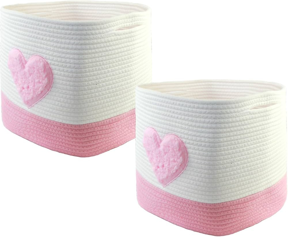 childishness ndup Woven Storage Cubes baskets for shelves，Baby Toy Basket for Shelves - Stylish... | Amazon (US)