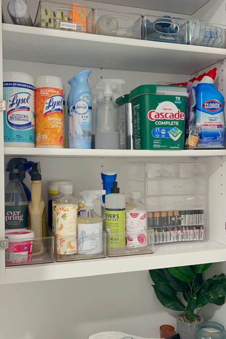 Laundry room organization, cleaning product organization, Amazon organizer finds for the home , home decor 

#LTKFindsUnder50 #LTKHome