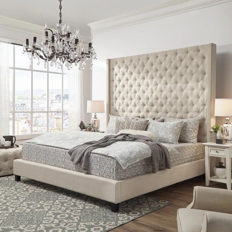 Trevoux Tufted Upholstered Low Profile Standard Bed | Wayfair North America