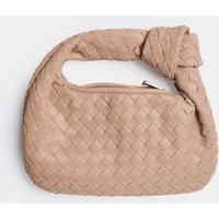 The Blame Nude Woven Pu Knot Detail Mini Pu Bag | Public Desire