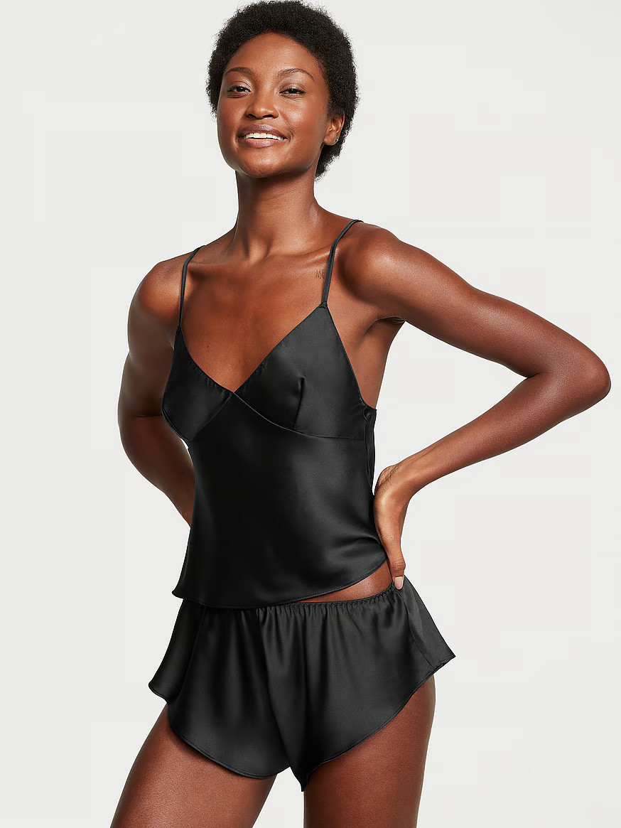 Buy Satin Open-Back Cami & Shorts Set, Winter Wine - Order Cami Sets online - Victoria's Secret U... | Victoria's Secret (US / CA )