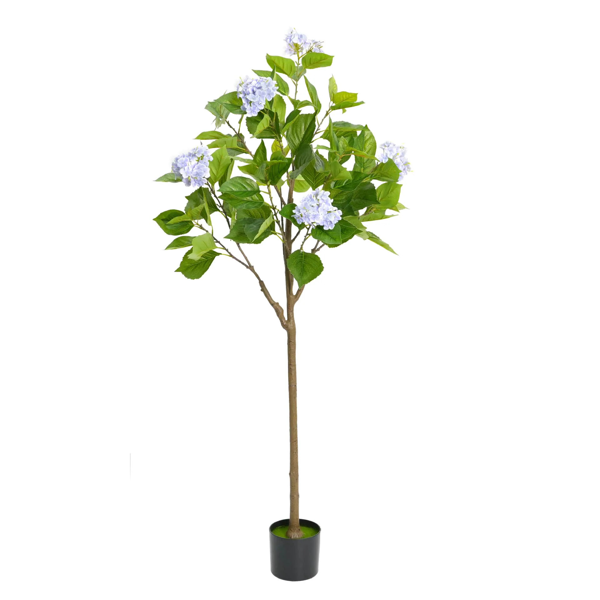 WhizMax Artificial Hydrangea Flowers Tree 4ft/5ft Tall Fake Potted Decorative Hydrangea Tree Realistic Modern Artificial Tree For Living Room Home | Lowe's