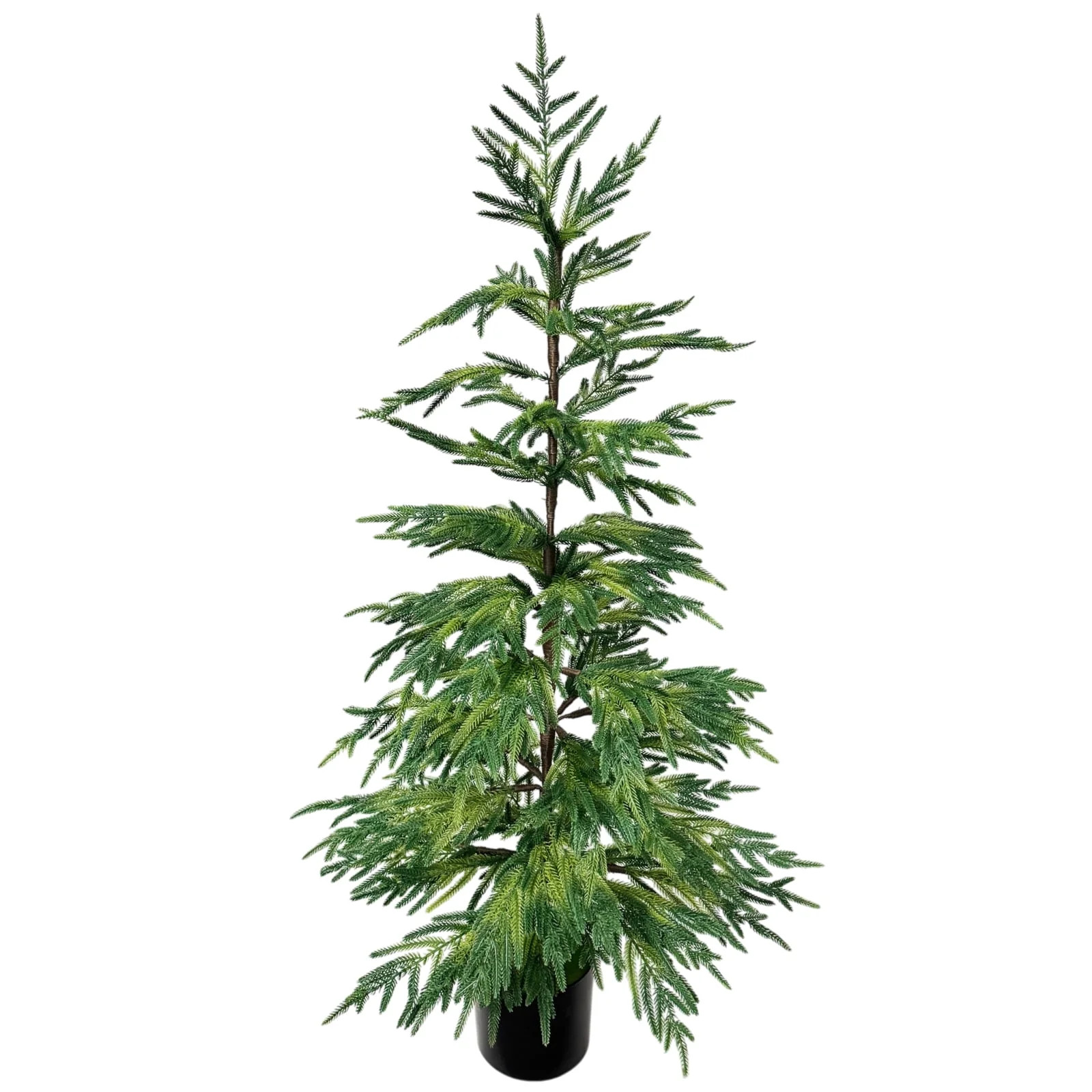 TETOU 4Ft Norfolk Pine Christmas Tree, Artificial Green Norfolk Pine Tree with Pot, Faux Potted P... | Walmart (US)