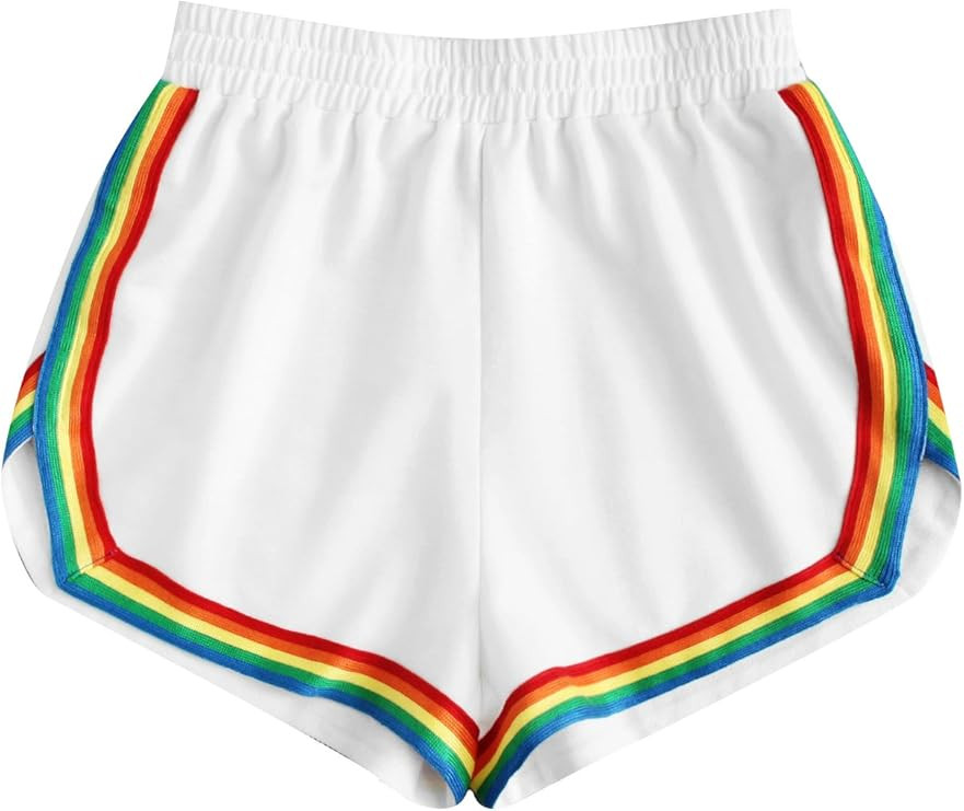 SOLY HUX Women's Tie Front Elastic Waist Workout Yoga Track Shorts | Amazon (US)