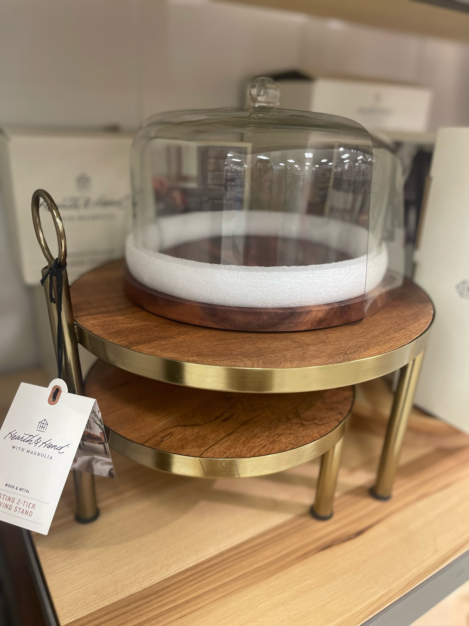 Target Tiered Wood & Metal Nested Round Serving Stand Brass/Brown - Hearth & Hand with Magnolia

#LTKmens #LTKSeasonal