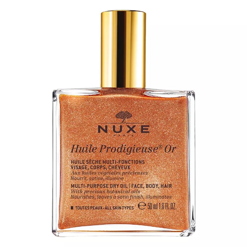 NUXE Huile Prodigieuse® Or Golden Shimmer Multi-Purpose Dry Oil for Face, Body and Hair, 50ml | John Lewis (UK)