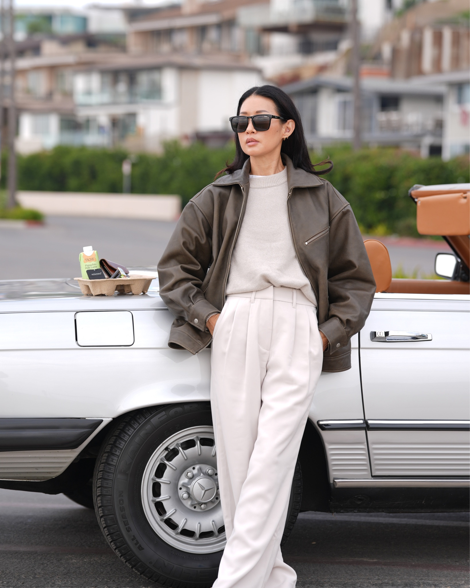 Winter neutrals that look and feel like luxury but are wallet-friendly. Loving these high quality, sustainable pieces from @onequince. Perfect as gifts or for yourself. Indulge in cashmere, suede and leather this season. #quincepartner

Boxy Tee: XS
Stretch Pleated Pants: 0, 28” inseam (comes in 3 inseams)
Cashmere Sweater: XS
Suede Clogs: 6 (tts)
Leather Bomber: XS

#LTKSaleAlert #LTKGiftGuide #LTKFindsUnder100