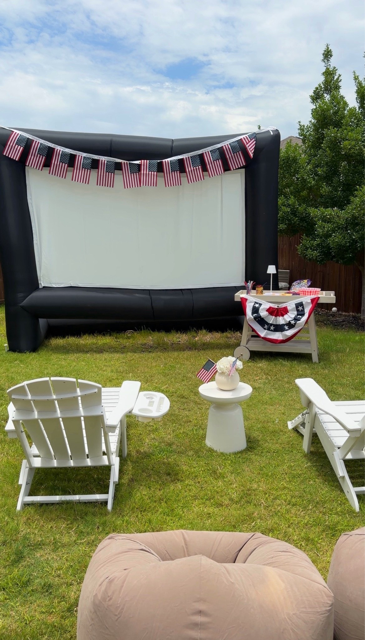 Our Fourth of July set up for our movie night. Perfect summer party setup!

#LTKHome