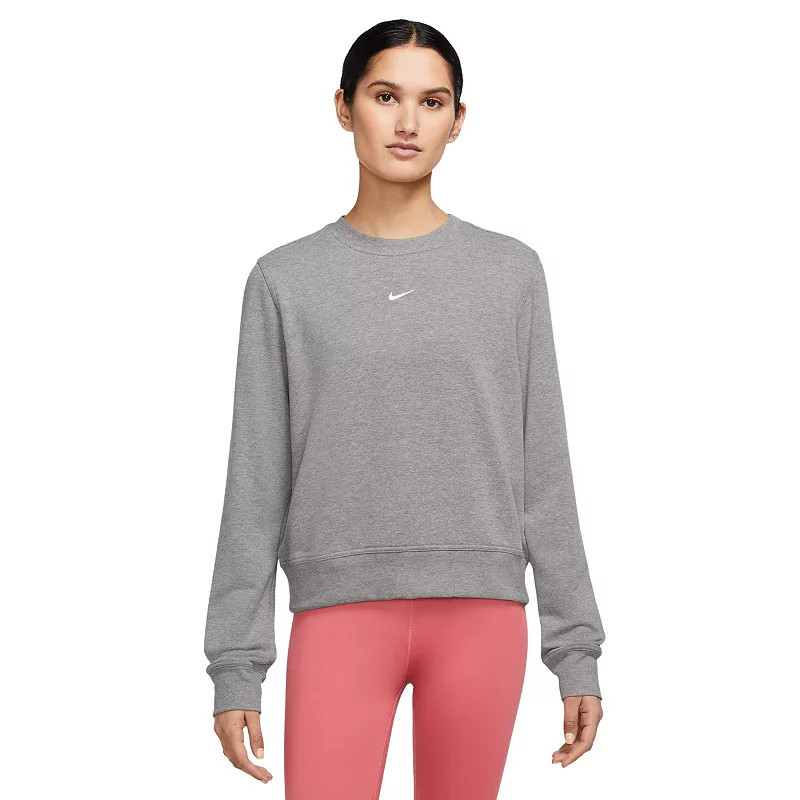 Women's Nike One Dri-FIT Crewneck Sweatshirt, Size: Medium, Carbon Grey | Kohl's