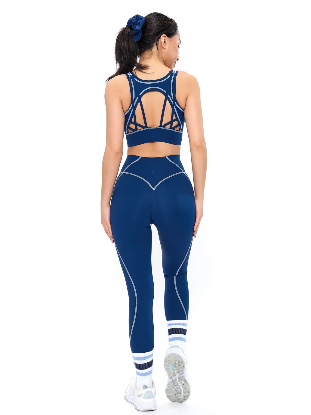 Airbrush Hourglass Sports Bra - Indigo Shadow | Buffbunny