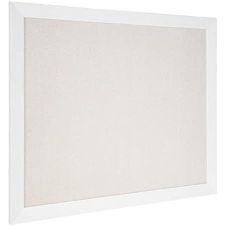 U Brands Cork Linen Bulletin Board, 20 x 30 Inches, White Wood Frame (2074U00-01) | Amazon (US)