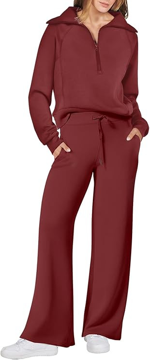 ANRABESS Women 2 Piece Outfits Sweatsuit Oversized Sweatshirt Sweatpants Tracksuit Sweat Lounge M... | Amazon (US)