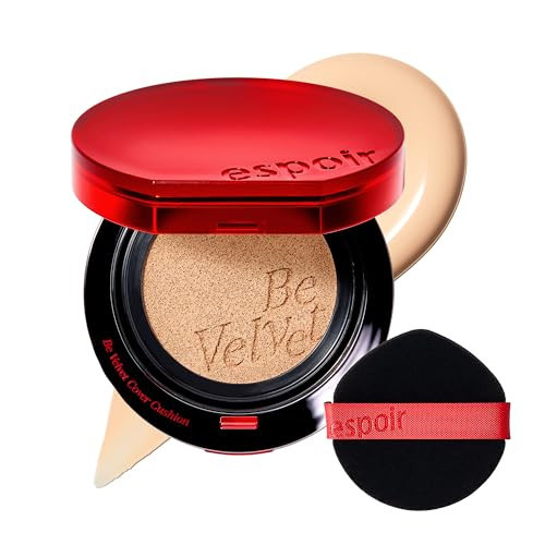 Espoir Be Velvet Cushion Foundation #21 Ivory | Quick and Easy Coverage with Long-lasting Color by Zero Oxidation, Velvety Smooth Finish & Lightweight Formula, Vegan, Korean Makeup, 0.46 oz | Amazon (US)