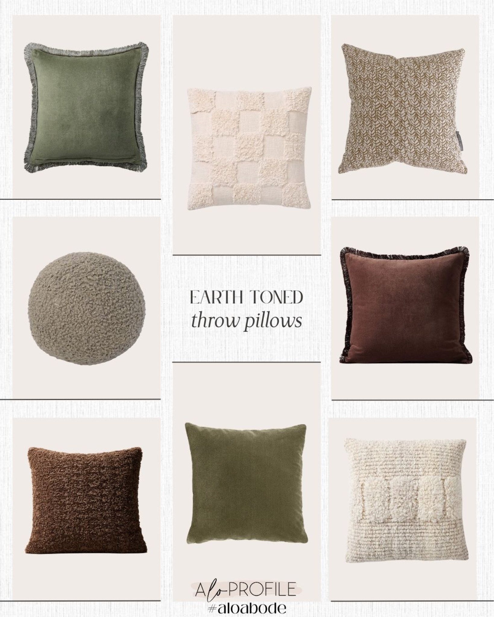 Earth tone couch discount pillows