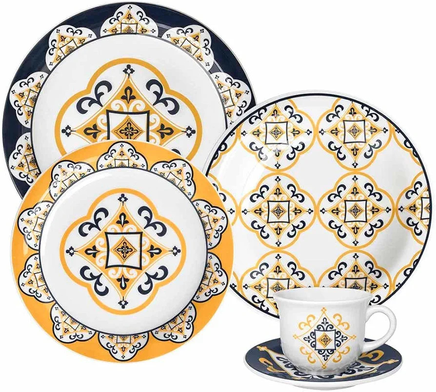 Aparelho de Jantar e Chá com 20 Peças Oxford Daily Floral São Luis Multicor | Amazon (BR)