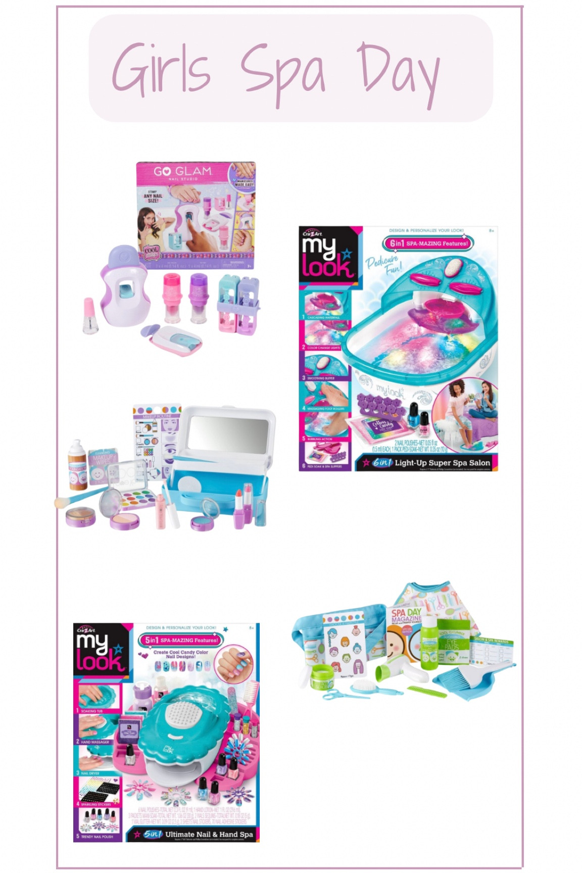 Girls spa day accessories 

#LTKHoliday #LTKKids #LTKGiftGuide