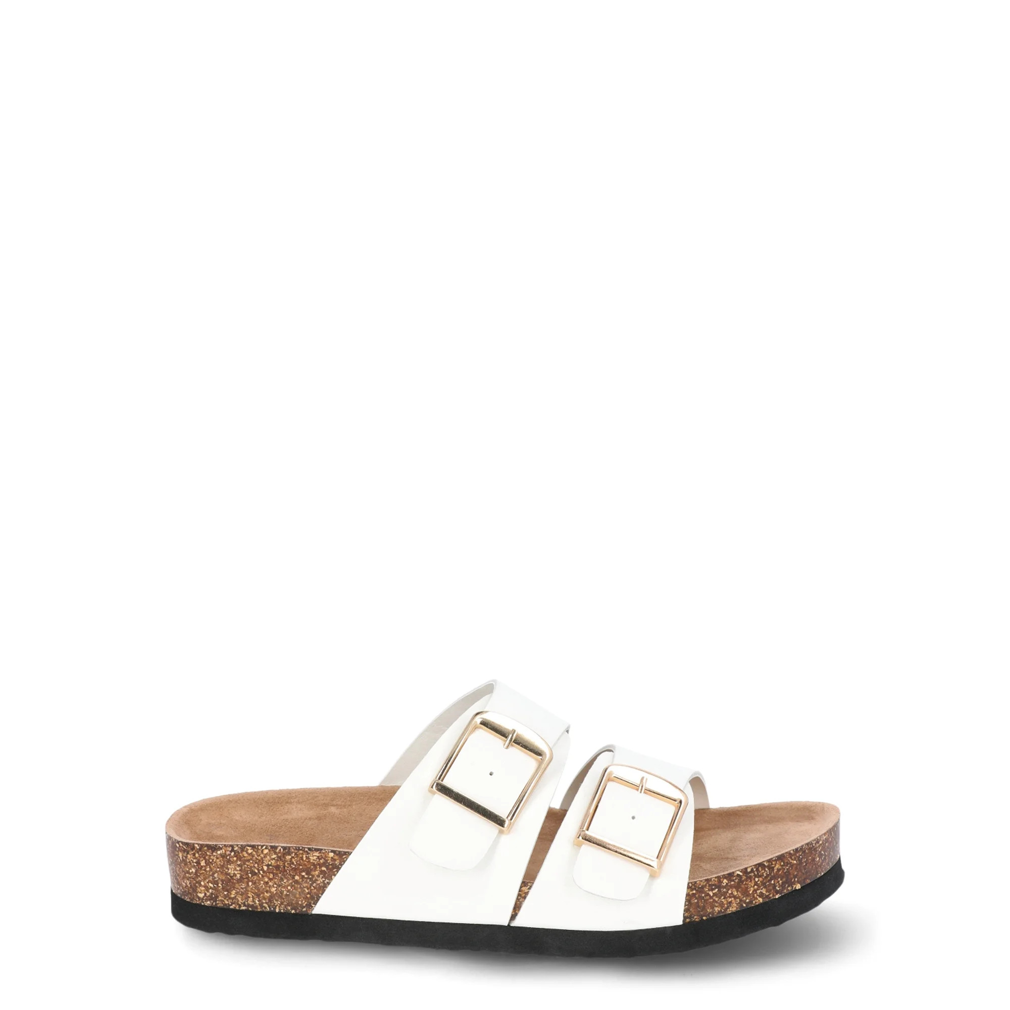 Time and Tru Women's Footbed Slide Sandals, Wide Width Available | Walmart (US)
