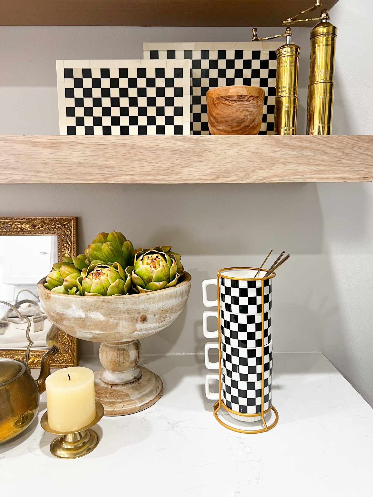 New checker mug and gold rack perfect for the kitchen counters! 

#LTKstyletip #LTKfindsunder50 #LTKhome