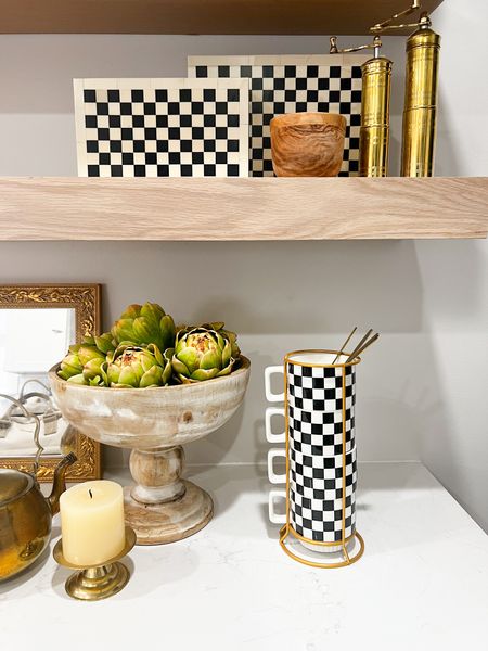 New checker mug and gold rack perfect for the kitchen counters! 

#LTKstyletip #LTKfindsunder50 #LTKhome