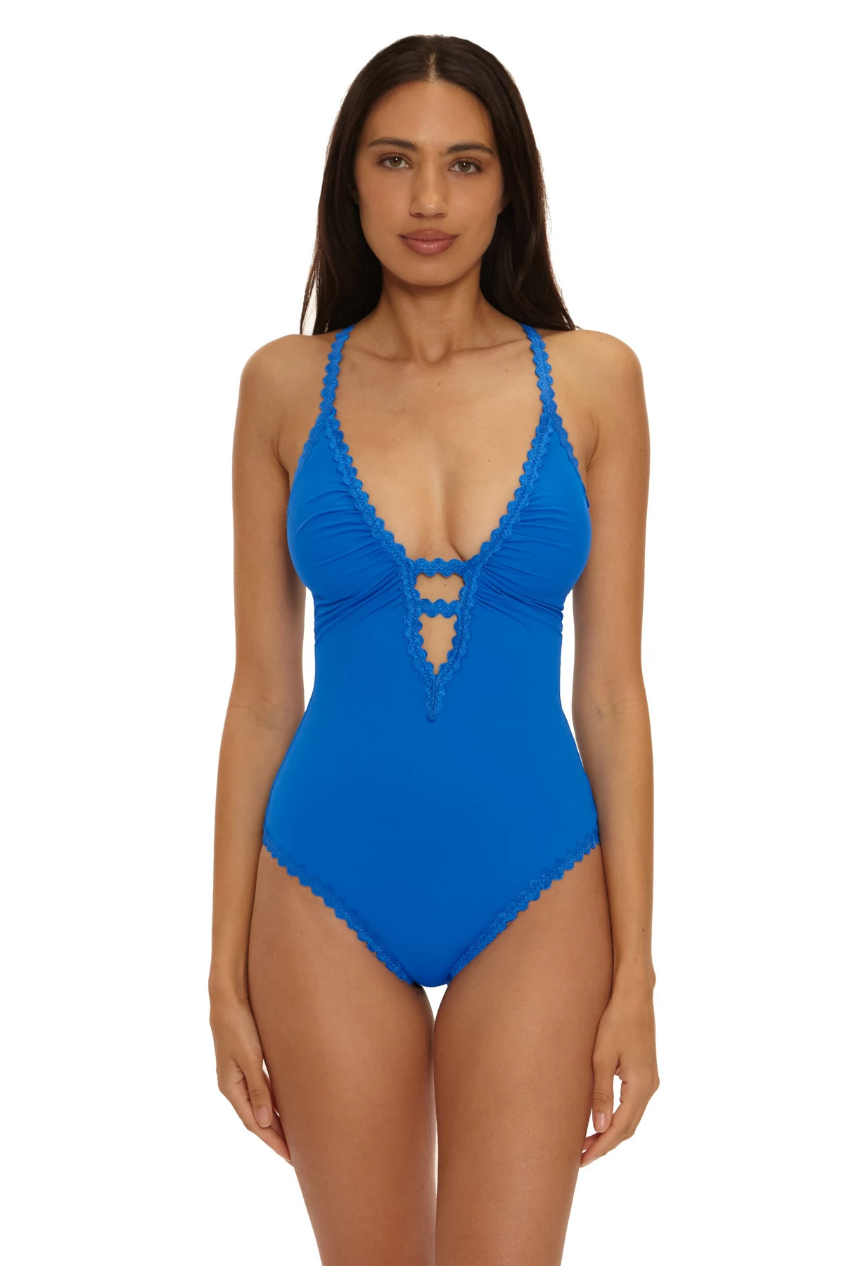 Bella Plunge Lace-Up One Piece Swimsuit | Everything But Water