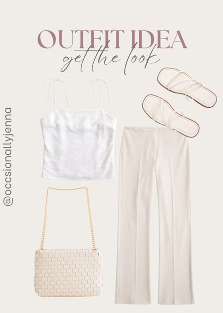 Outfit idea get the look from Abercrombie! 

Tank top, pants, sandals, purse, bag, summer style 

#LTKShoeCrush #LTKStyleTip #LTKItBag