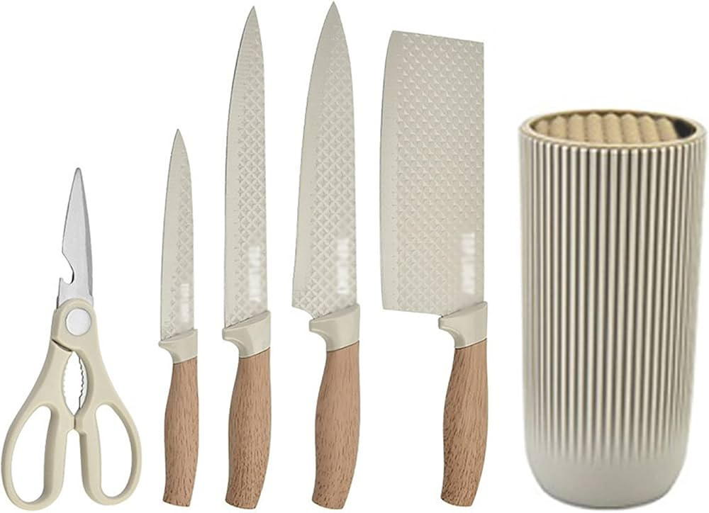 5in1 Kitchen Knife Set, Stainless Steel Razor-Sharp Knife Set with Storage Bucket, Time-Saving an... | Amazon (CA)