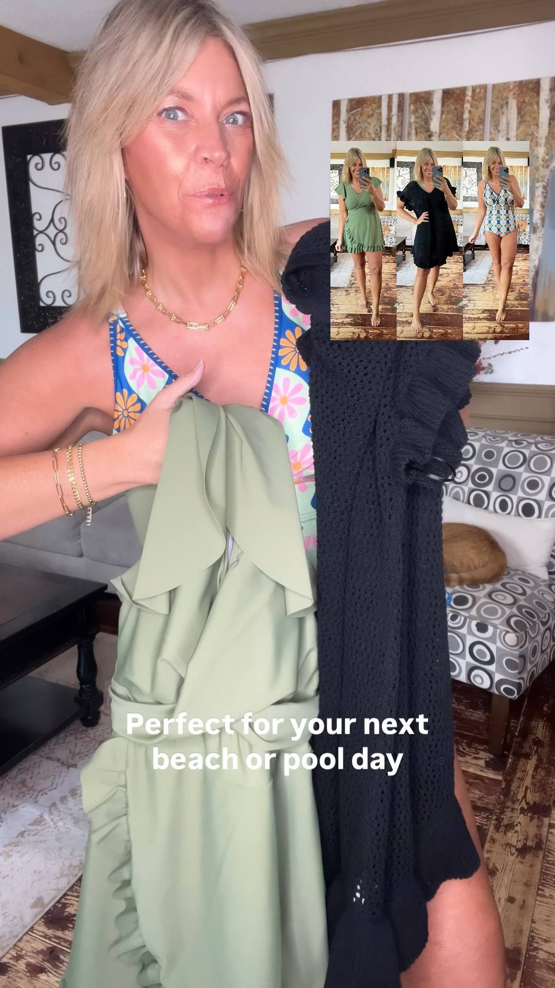 One piece swimsuit, swim dress and swim coverup all size 12/large 

#LTKOver40 #LTKMidsize #LTKSeasonal