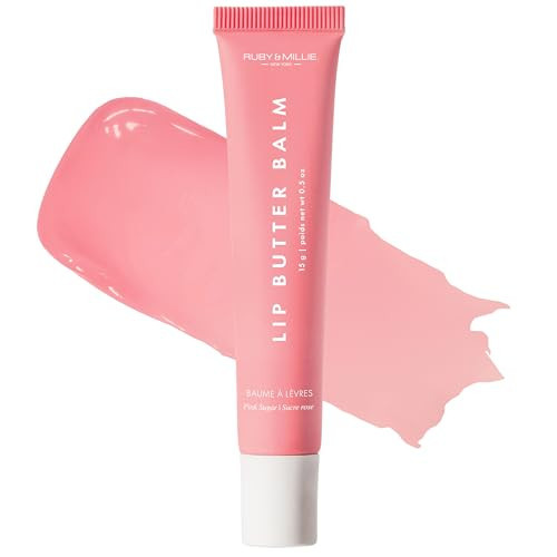 Ruby & Millie Tinted Lip Balm Pink Sugar - Hydrating Sugar Lip Balm - Moisturizing Lip Butter Balm Treatment - Pink Lip Balm 0.5 Oz | Amazon (US)