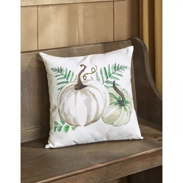 Lakeside Hello Autumn Decorative Throw Pillow - White Pumpkins | Target