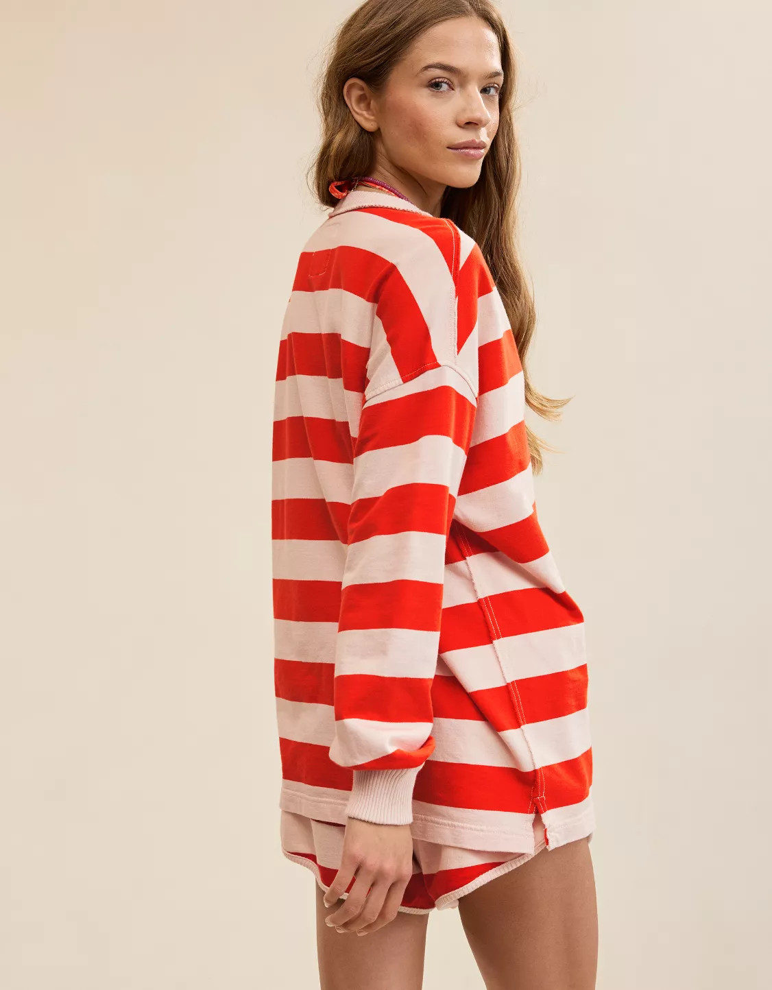 Aerie Poolside Terry Henley Sweatshirt | Aerie