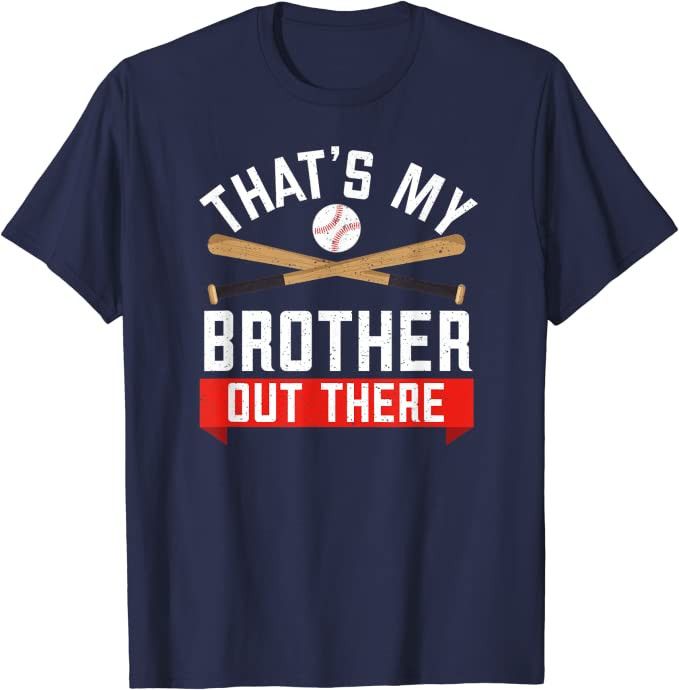 Baseball Sister That's My Brother Out There Womens Tee Ball T-Shirt | Amazon (US)