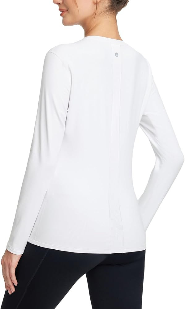baleaf Women's Thermal Shirts Crewneck Fleece Lined Long Sleeve Tops Running Workout Ski Base Lay... | Amazon (US)