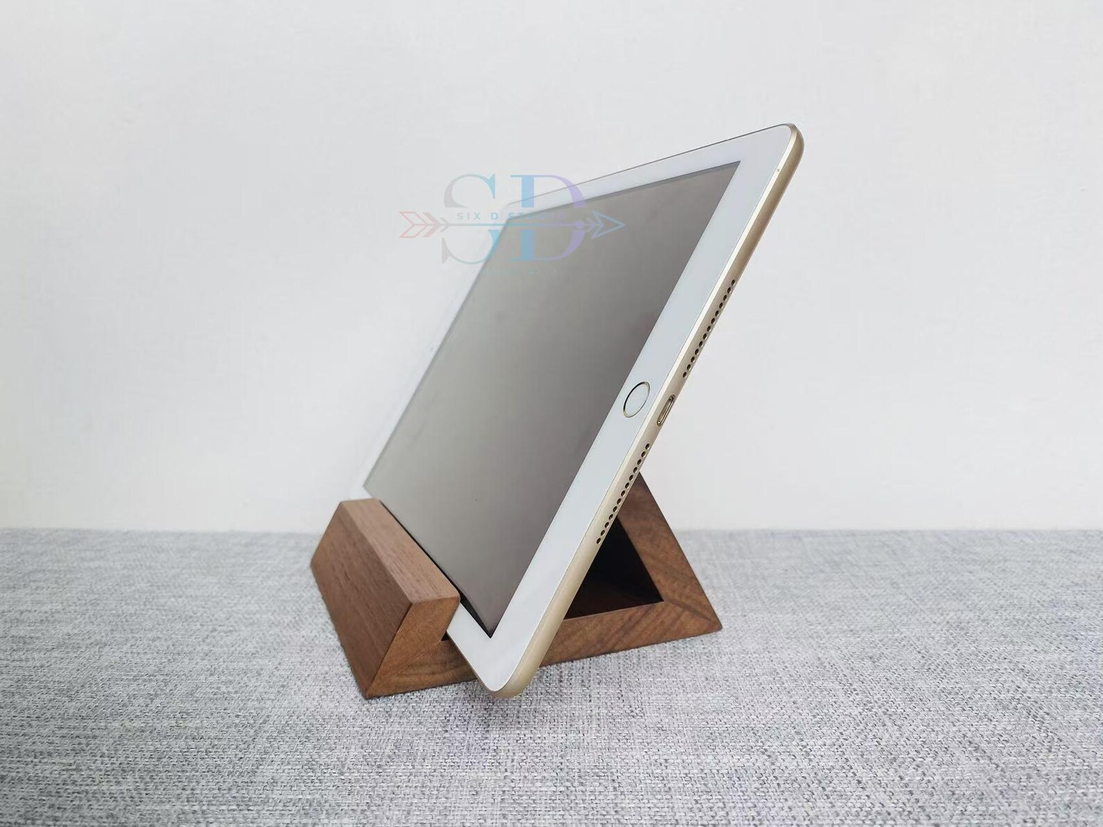 Minimalist Walnut Wood Tablet Stand, Handcrafted Laptop Holder, Ipad stand, Phone stand, Sturdy a... | Etsy (US)