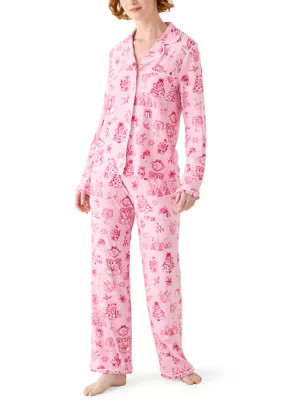 Women's Ruffle Notch Pajama Set | Belk