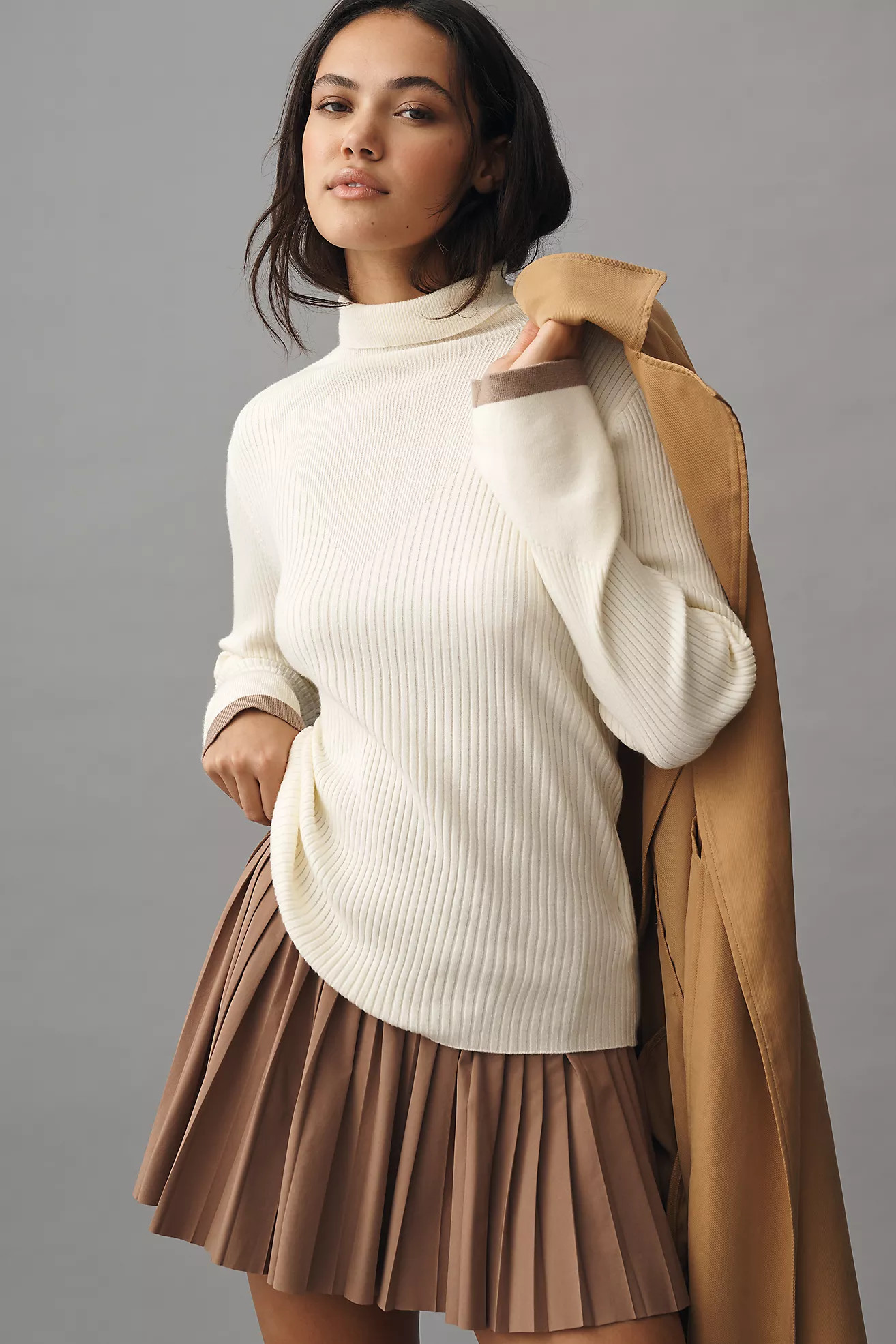 Varley Ravena Rib-Knit Turtleneck Sweater | Anthropologie (US)